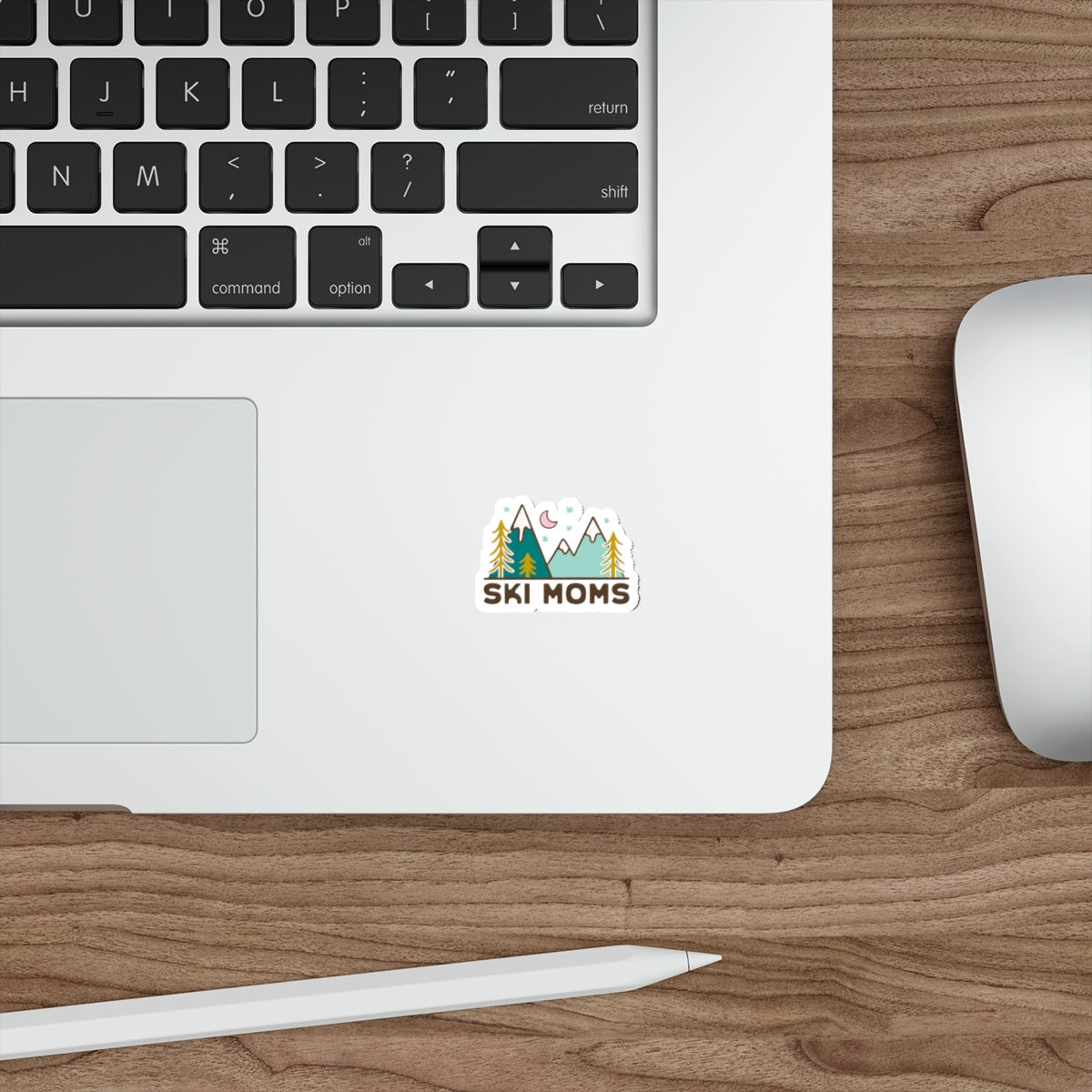 Ski Moms Mountain Scene Die-Cut Sticker