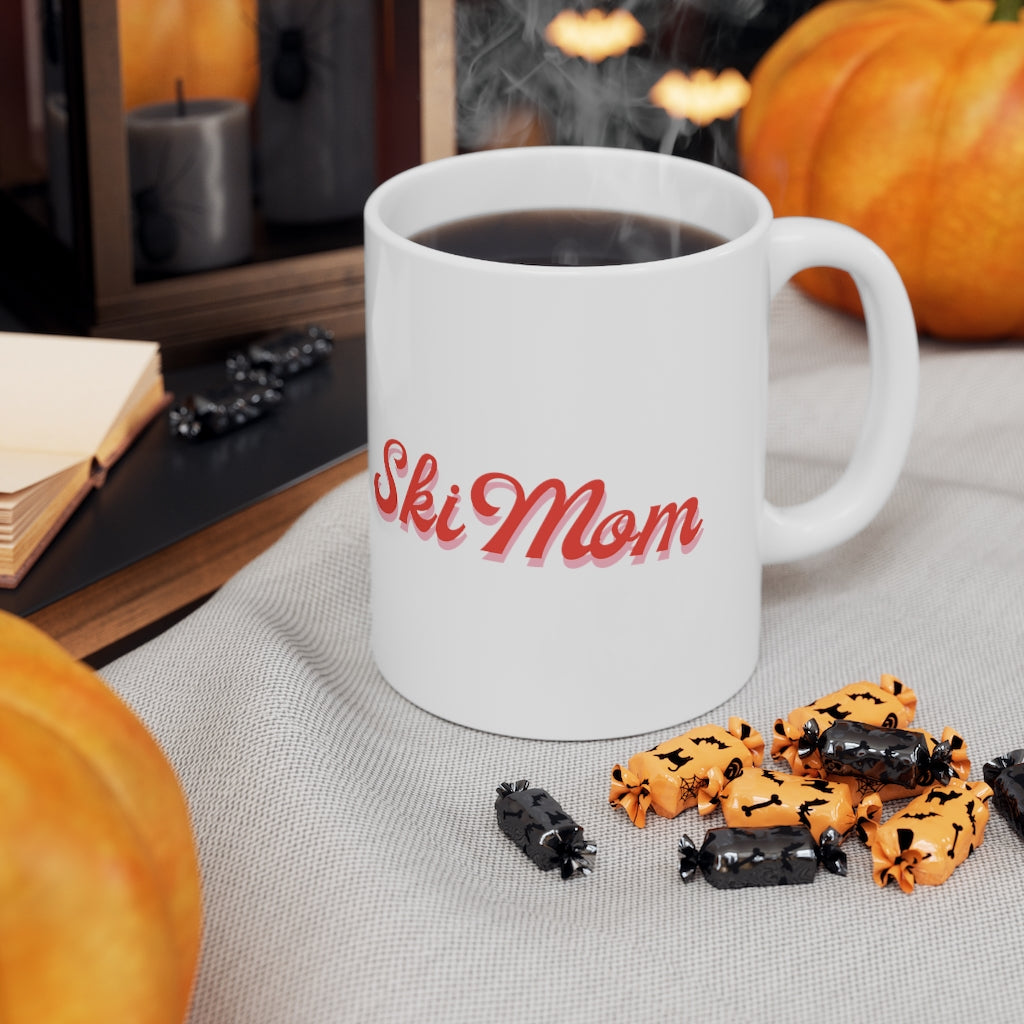 Retro Ski Mom Ceramic Mug 11oz