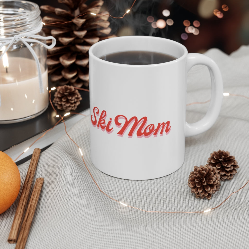 Retro Ski Mom Ceramic Mug 11oz