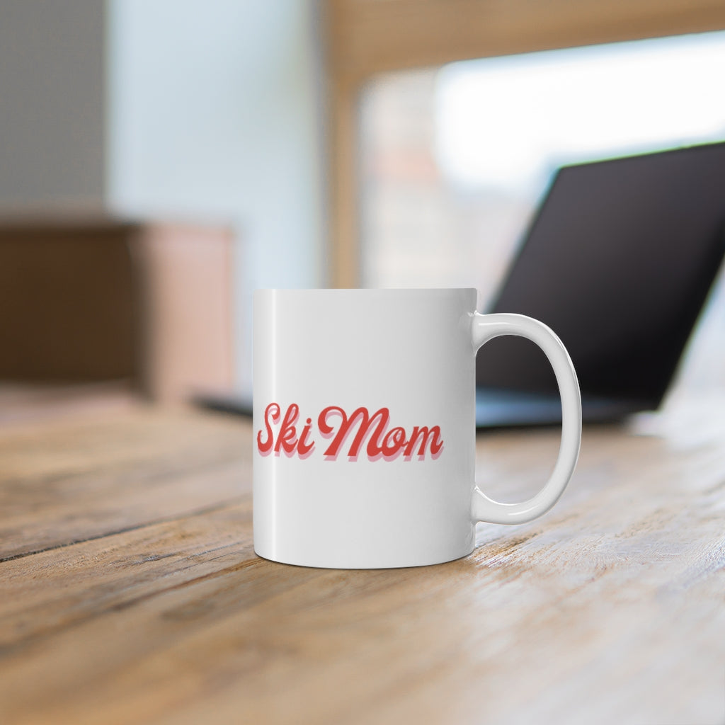Retro Ski Mom Ceramic Mug 11oz