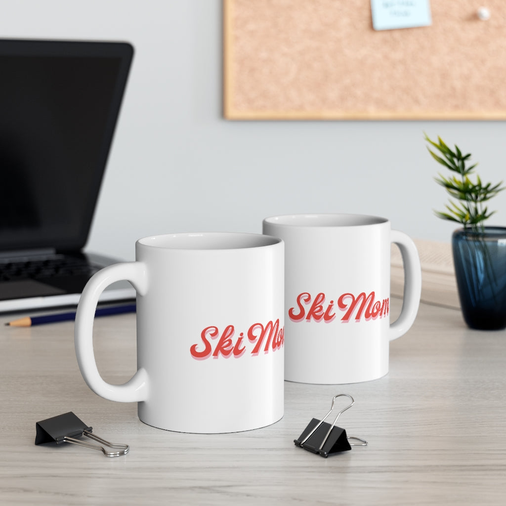 Retro Ski Mom Ceramic Mug 11oz