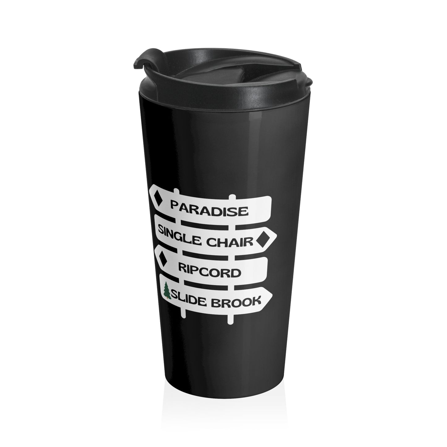 Travel Mug — 'Bushkill Skiing' Stainless Steel Thermal Tumbler