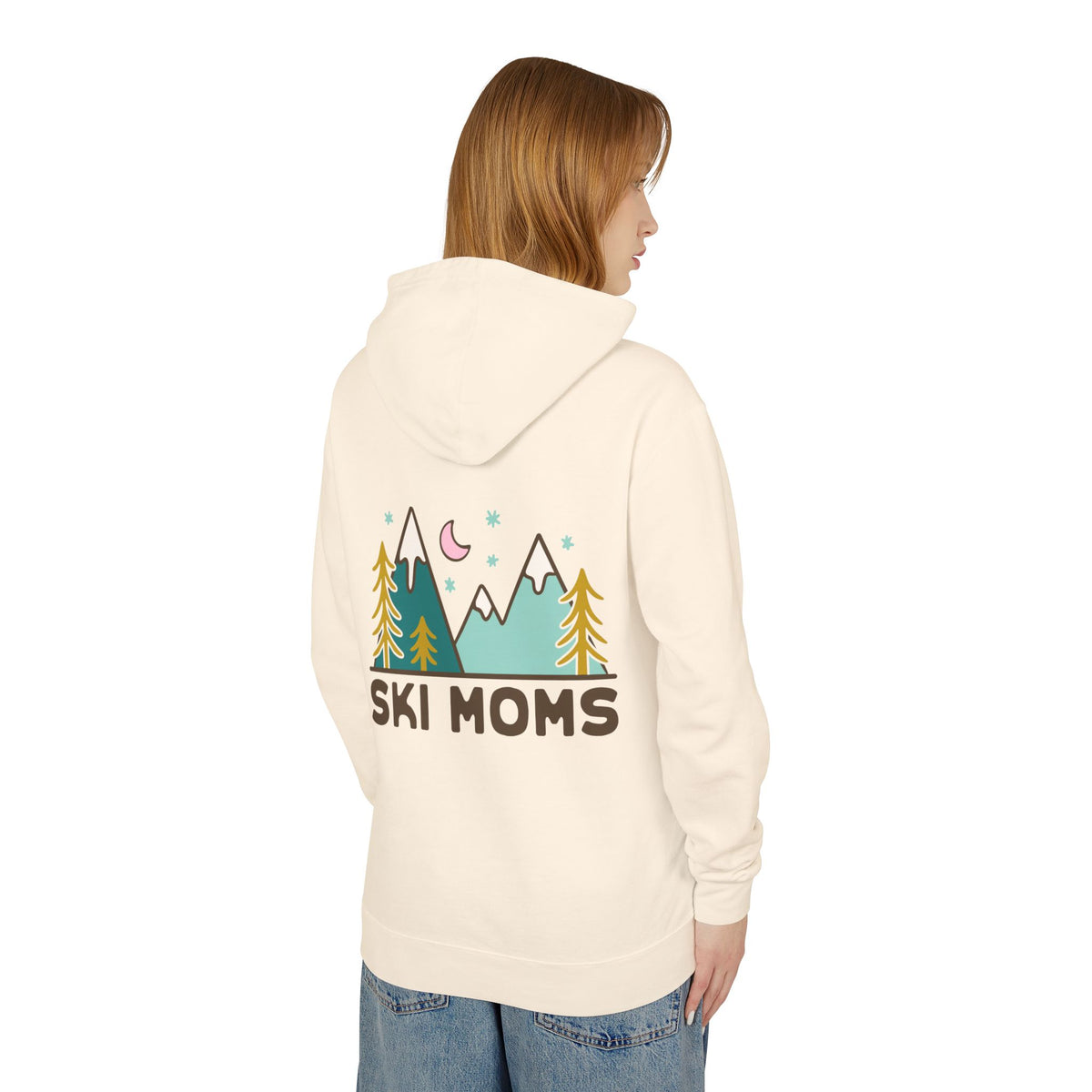 Ski Moms Hoodie – Cozy Mountain Graphic Lightweight Sweatshirt