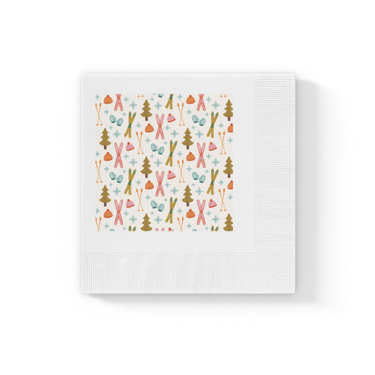 Exclusive Ski Moms Print | Winter Party Napkins & Après Ski Table Décor
