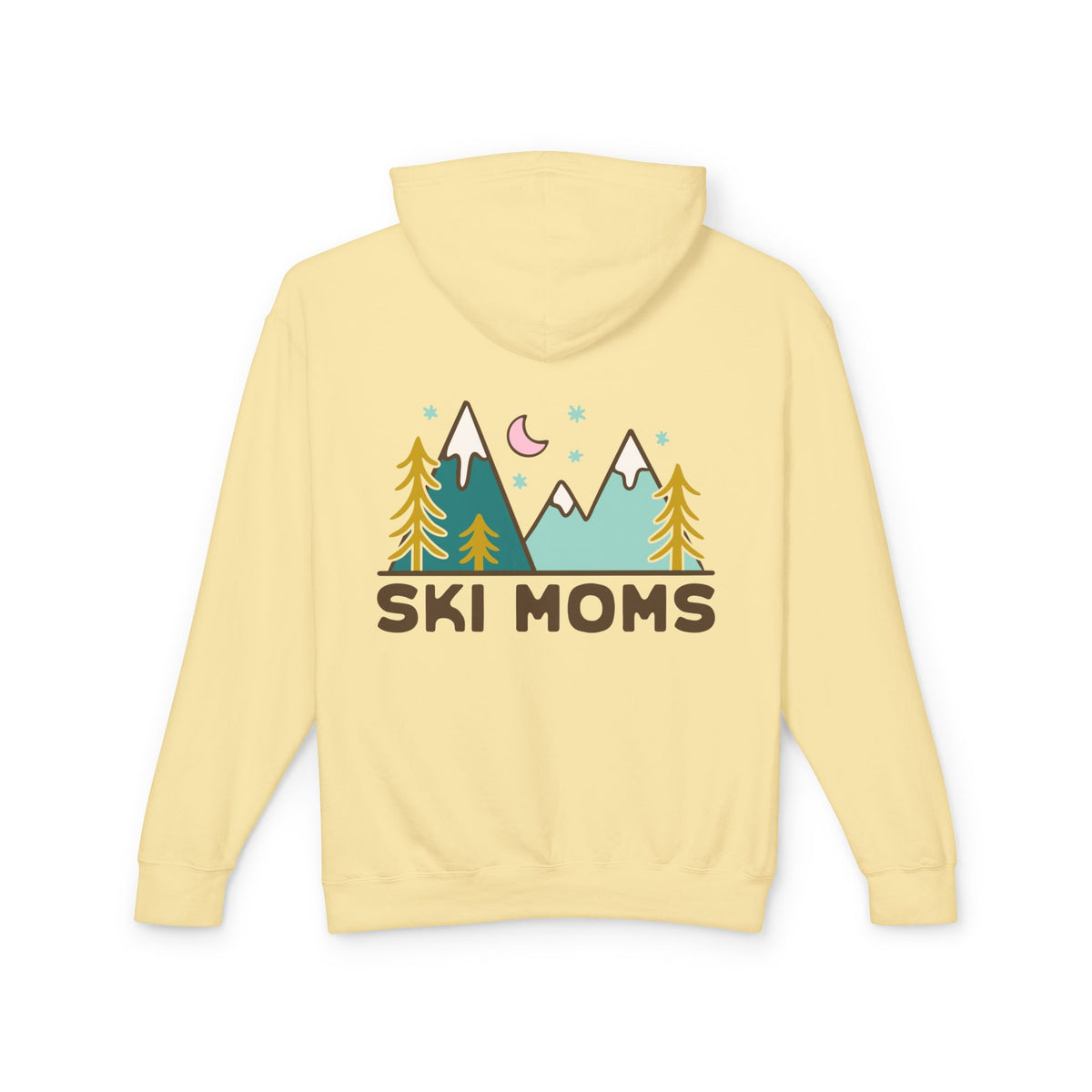 Ski Moms Hoodie – Cozy Mountain Graphic Lightweight Sweatshirt