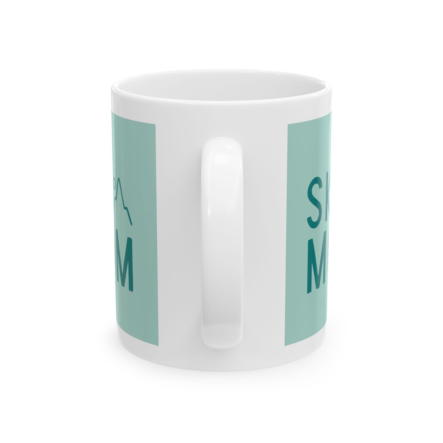 Teal Ski Mom Ceramic Mug, (11oz, 15oz)