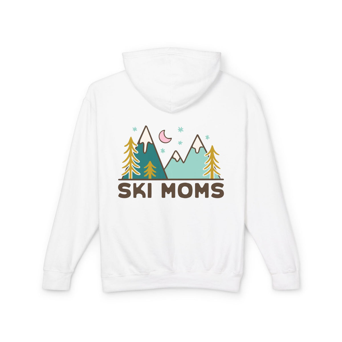 Ski Moms Hoodie – Cozy Mountain Graphic Lightweight Sweatshirt