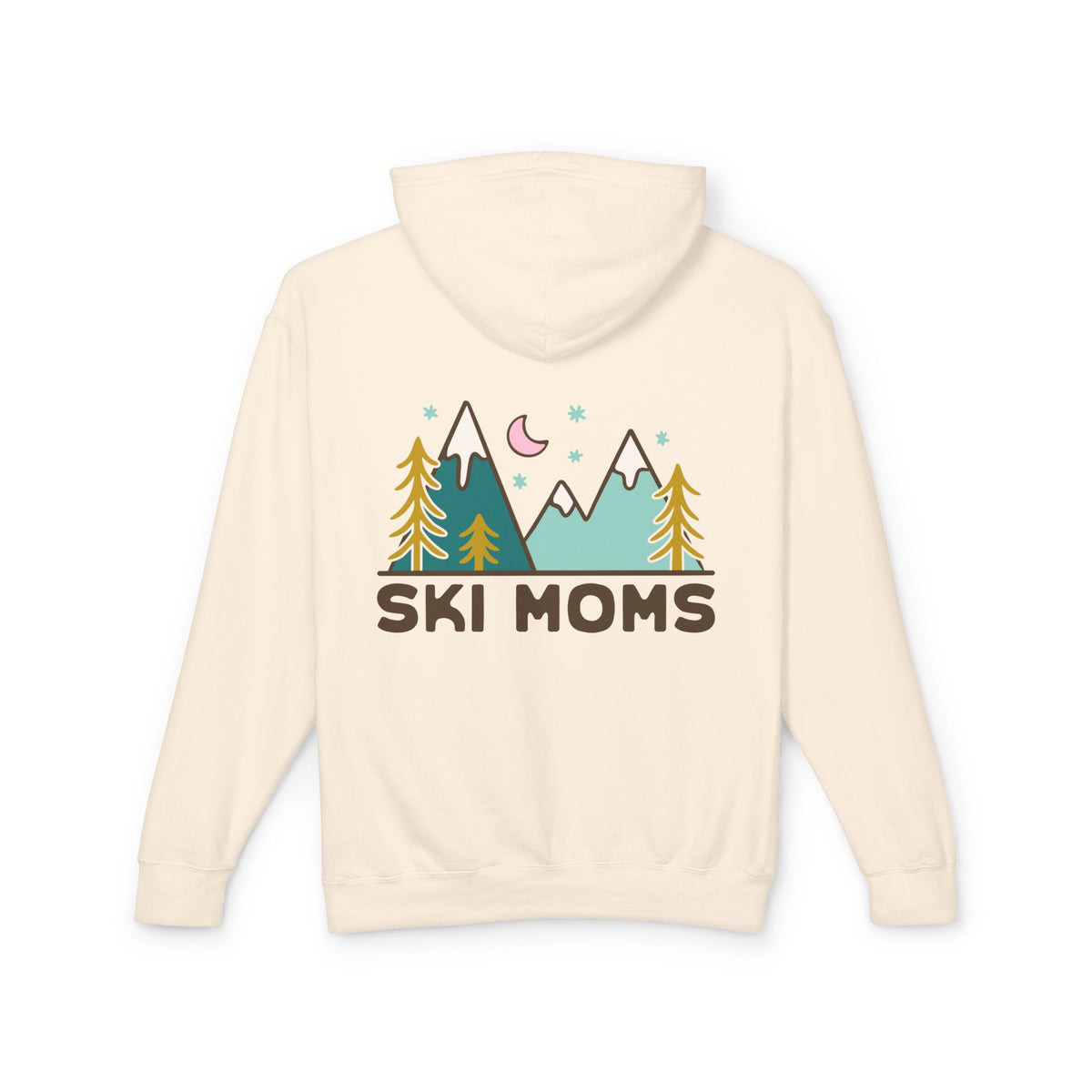 Ski Moms Hoodie – Cozy Mountain Graphic Lightweight Sweatshirt