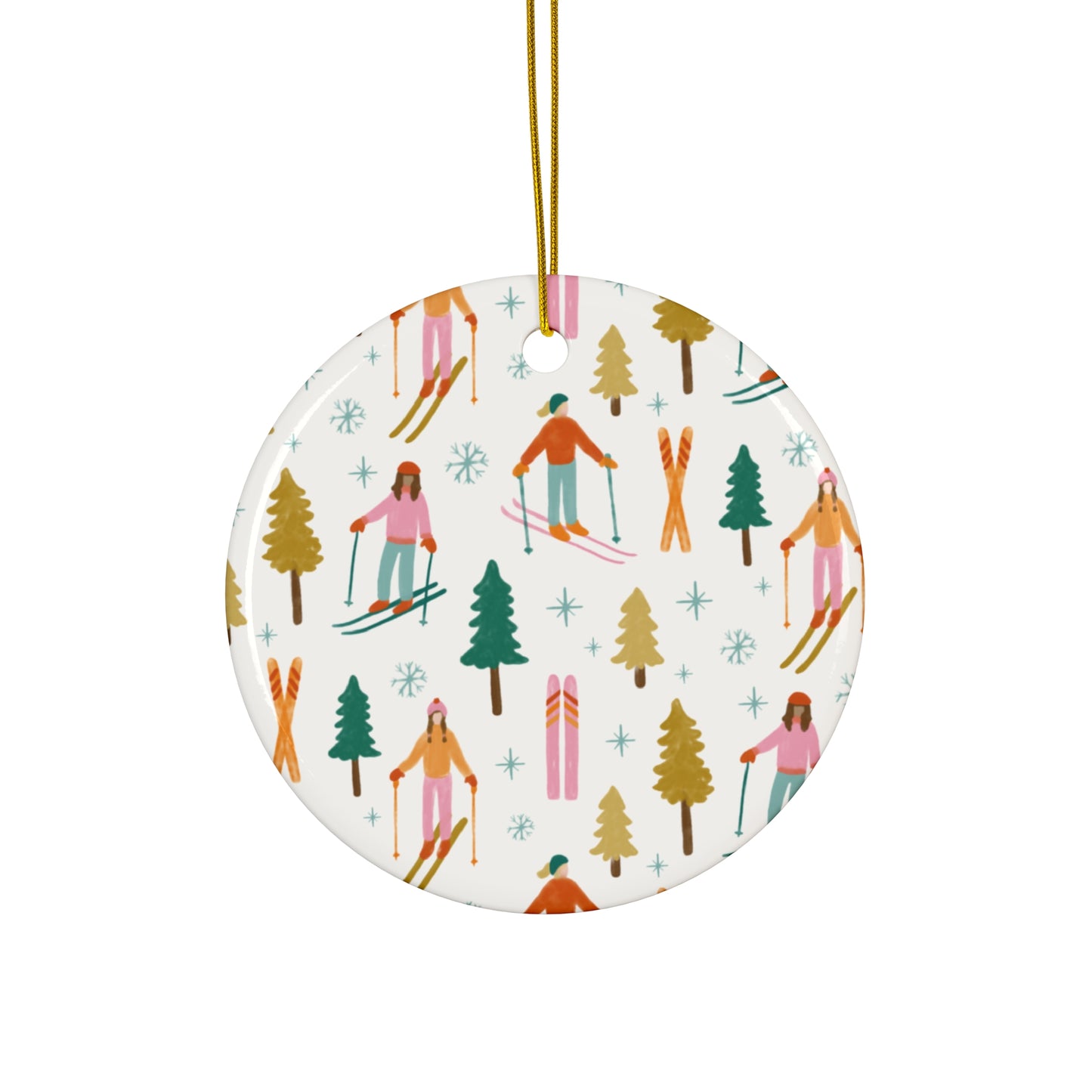 Exclusive Ski Moms Print | Winter Adventure Ceramic Ornament
