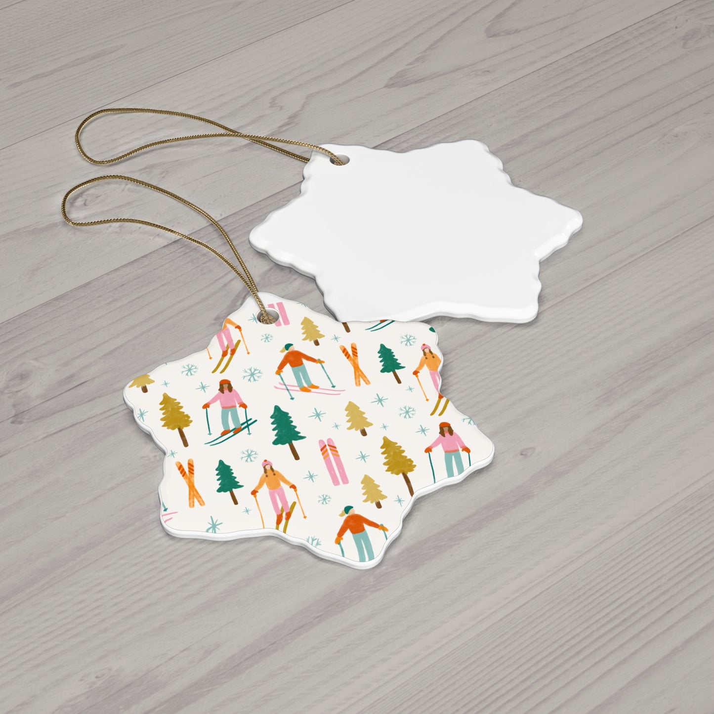 Exclusive Ski Moms Print | Winter Adventure Ceramic Ornament