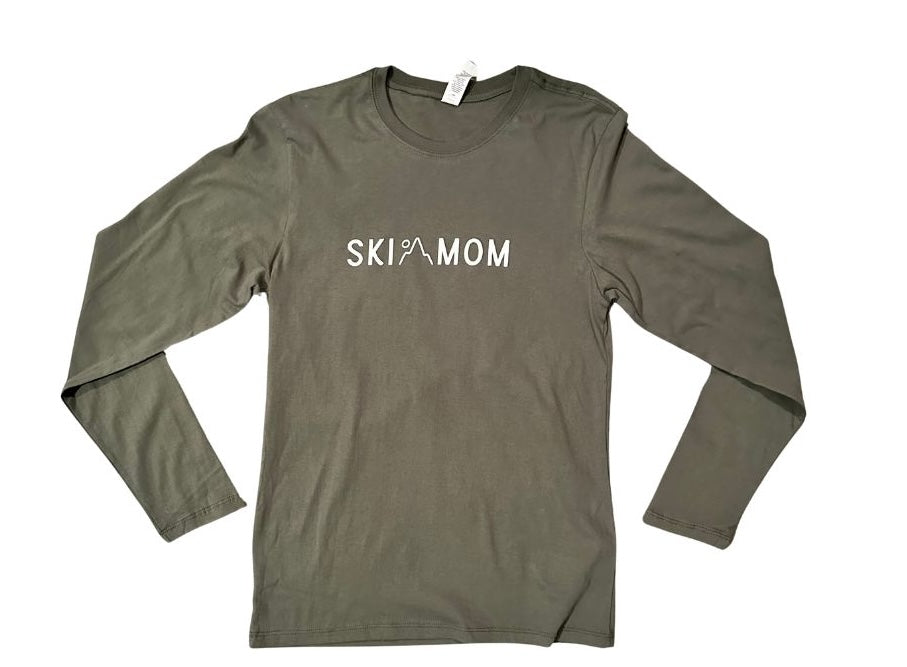 Ski Moms Long Sleeve T-Shirt WHITE LETTERING