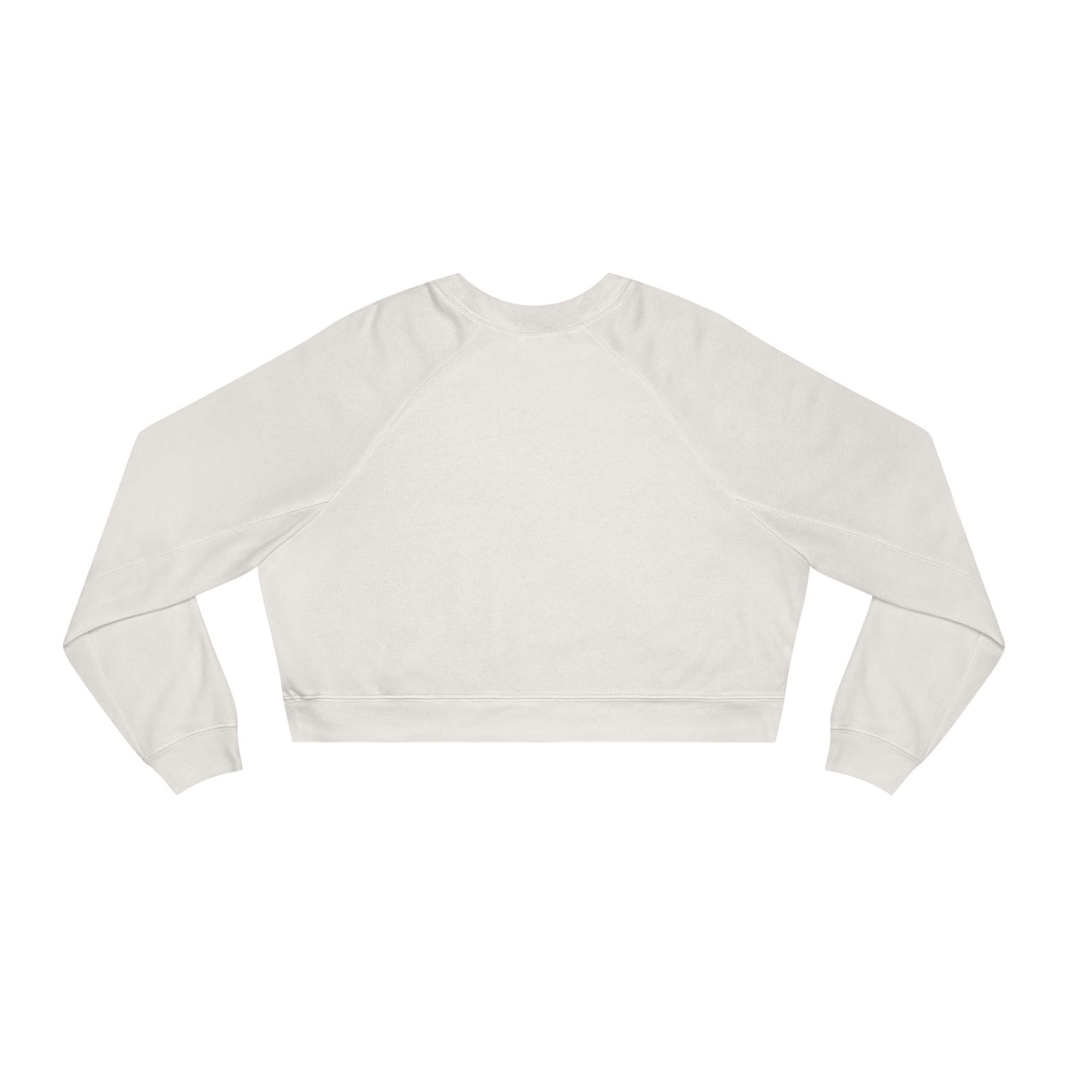 Cropped Fleece Pullover — Pastel Mountain Sunset Graphic