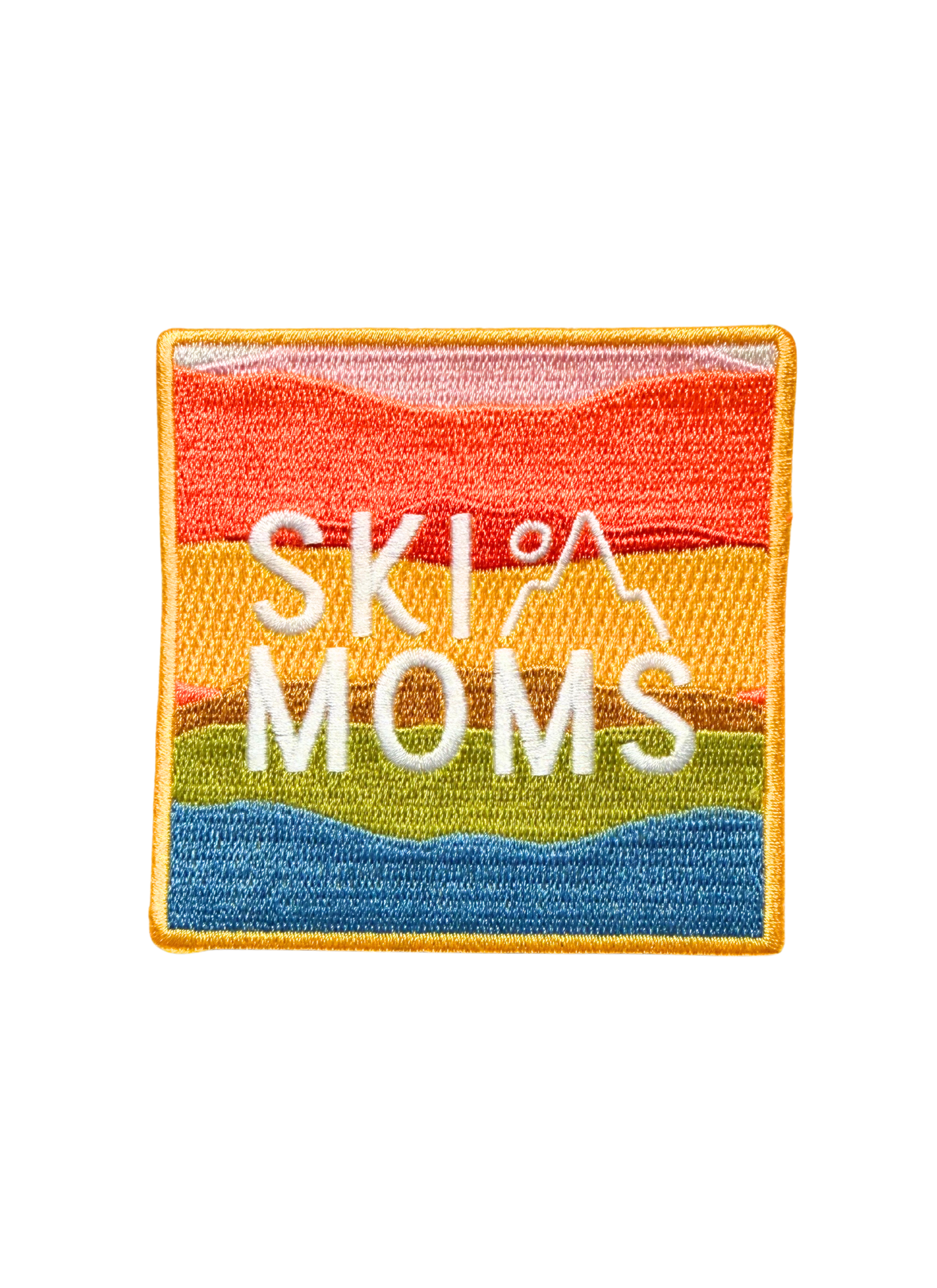 Ski Moms 3" Square Embroidered Patch