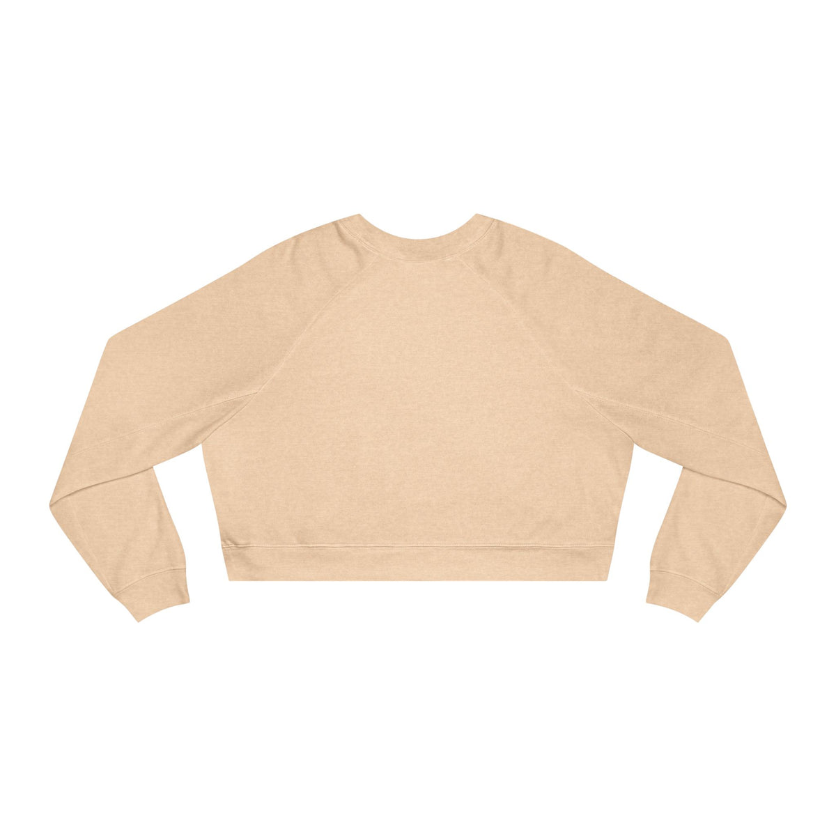 Cropped Fleece Pullover — Pastel Mountain Sunset Graphic
