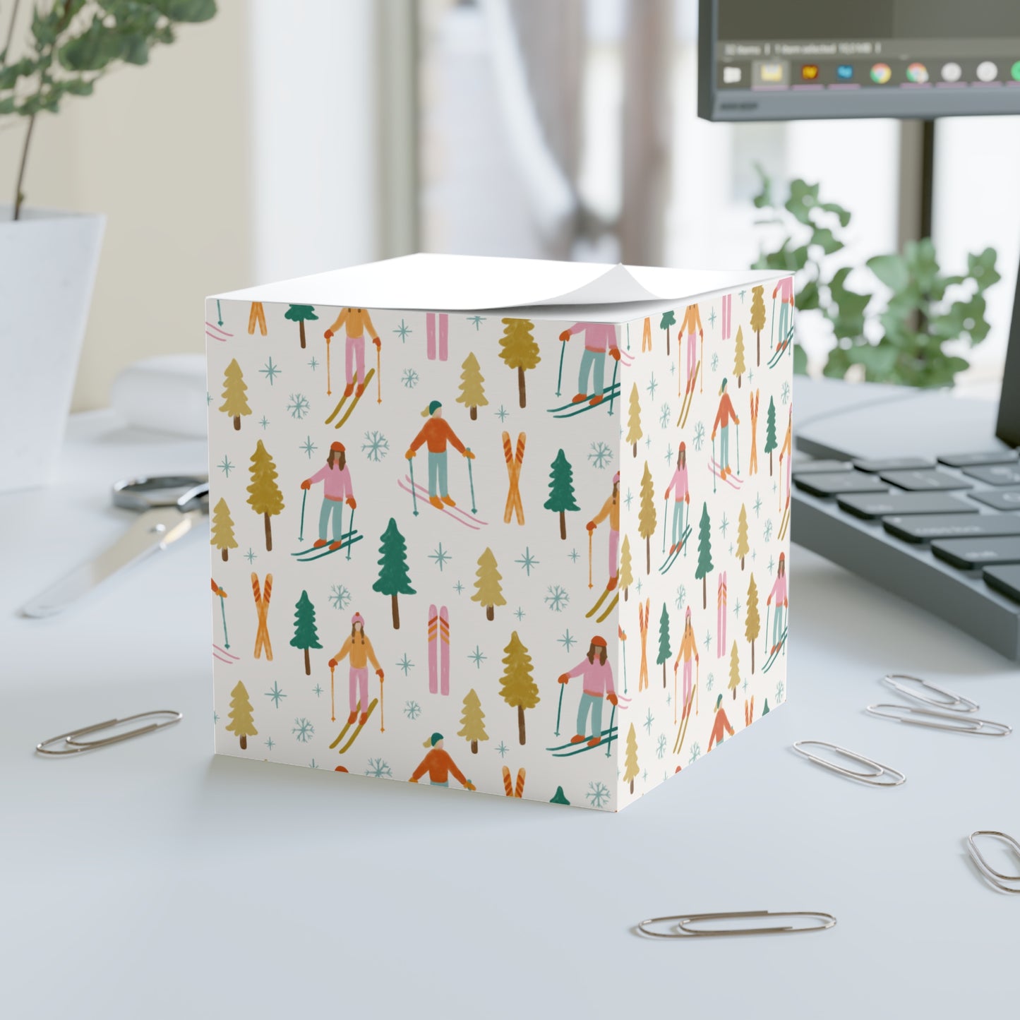 Exclusive Ski Moms Print | Winter Note Cube