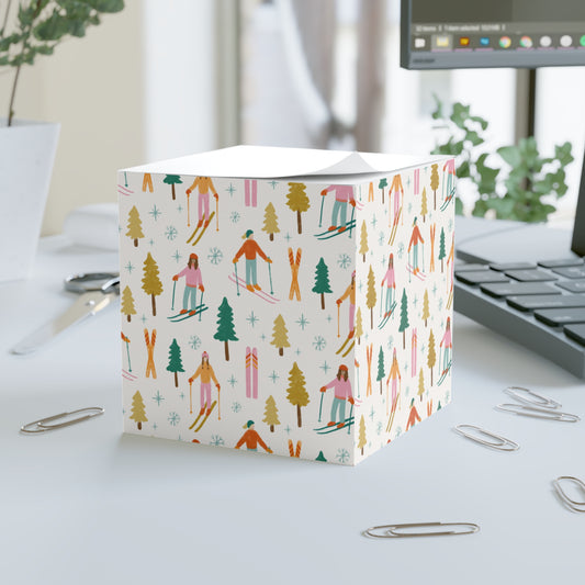 Exclusive Ski Moms Print | Winter Note Cube