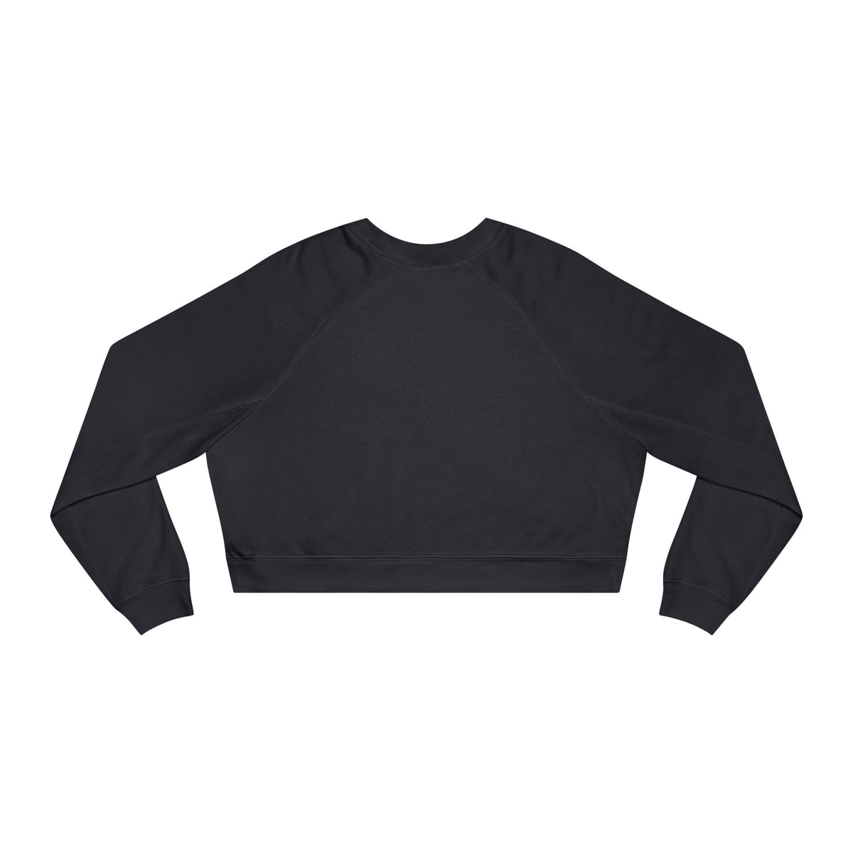 Cropped Fleece Pullover — Pastel Mountain Sunset Graphic
