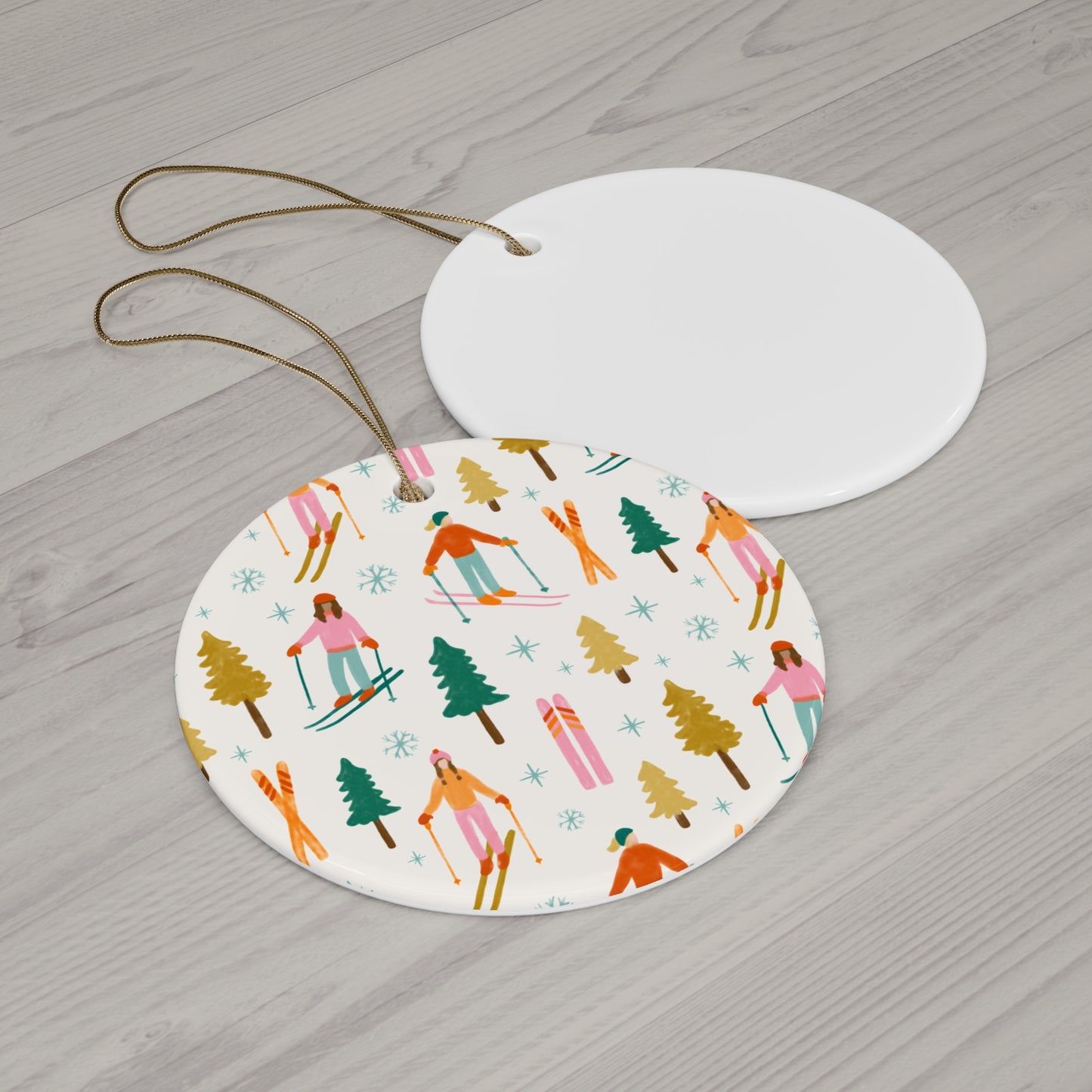 Exclusive Ski Moms Print | Winter Adventure Ceramic Ornament