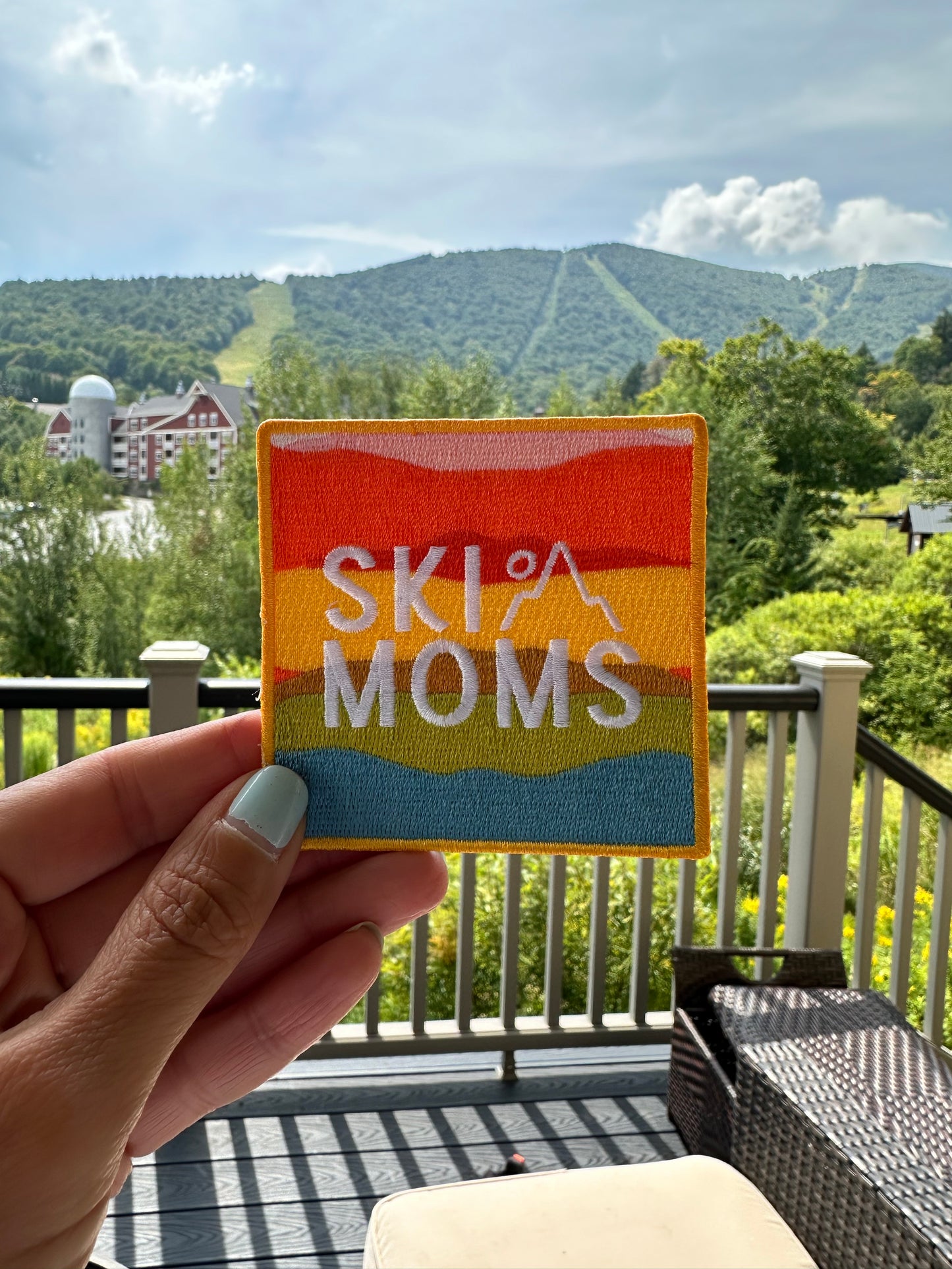 Ski Moms 3" Square Embroidered Patch